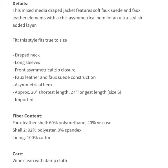 BLANKNYC Drape Front Faux Suede Jacket - Picture 6 of 6